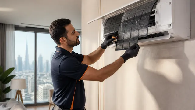 AC maintenance visual for Dubai homes