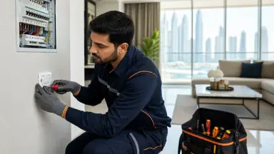 Electrical services visual for sockets, switches, and safe repairs
