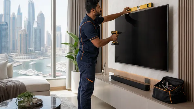 Handyman services visual for mounting, assembly, and small home repairs