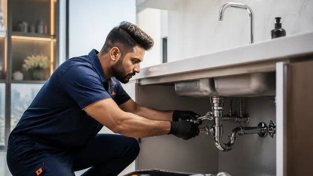 Plumbing repair visual for taps, leaks, and water issues